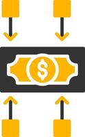 OnGlyph Crowdfunding Platform Glyph Two Color vector