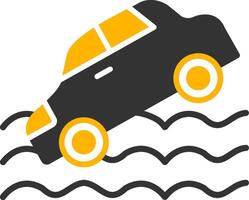 Wet Weather Driving Conditions Glyph Two Color vector