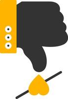 Dislike Content Glyph Two Color vector