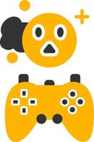 Playable Game Character Glyph Two Color vector