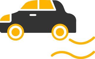 Skid Control Situation Glyph Two Color vector