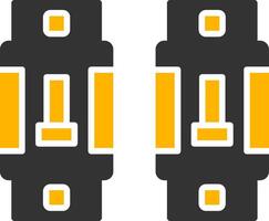 Resettable Circuit Breaker Glyph Two Color vector
