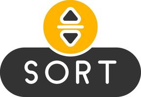 Sort Items Button Glyph Two Color vector