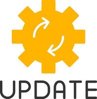 Latest Update Notification Glyph Two Color vector