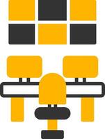 Station Central Control Room Glyph Two Color vector