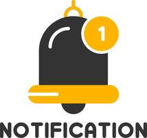 General Notification Alert Glyph Two Color vector
