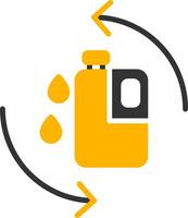 Oil Change Service Icon Glyph Two Color vector