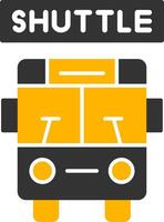 Airport Shuttle Service Glyph Two Color vector