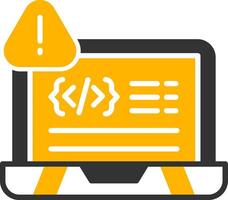 Segmentation Fault Error Glyph Two Color vector