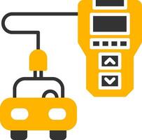 Digital Diagnostic Tool Glyph Two Color vector