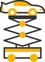 Engine Block Hoist Glyph Two Color vector