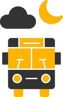 Tourist Sightseeing Bus Glyph Two Color vector