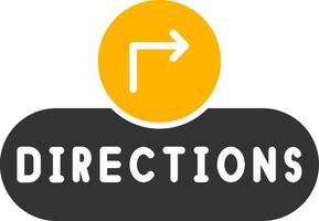 Get Directions Button Glyph Two Color vector