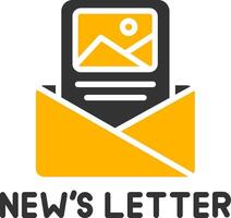 Weekly Newsletter Notice Glyph Two Color vector