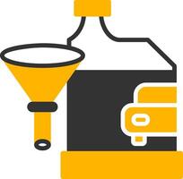 Red Transmission Fluid Glyph Two Color vector