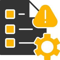 Protocol Error Detected Glyph Two Color vector