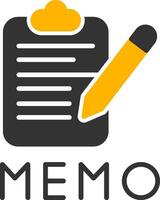 Official Memo Distribution Glyph Two Color vector