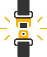 Seatbelt Usage Reminder Glyph Two Color vector