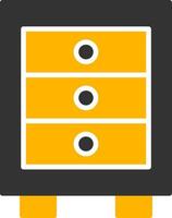 Stackable Organizer Tray Glyph Two Color vector