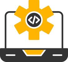 Dev Environment Workspace Glyph Two Color vector