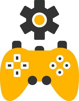 Main Game Menu Interface Glyph Two Color vector