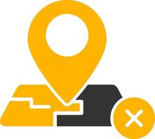 Address Not Available Glyph Two Color vector
