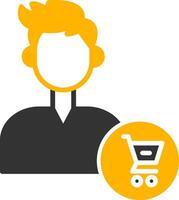 Remove From Cart Glyph Two Color vector