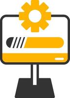 Required Software Update Alert Glyph Two Color vector