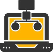 Structured Database Server Glyph Two Color vector