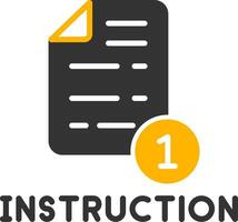 Step by Step Instructions Glyph Two Color vector