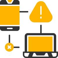 Connection Aborted Glyph Two Color vector