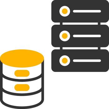 cuántico computadora circuito glifo dos color vector