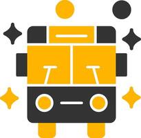 Bus Cleaning Facility Glyph Two Color vector