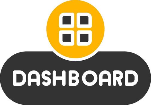 Open Dashboard Button Glyph Two Color vector