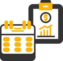 Long Term Financial Planning Tools Glyph Two Color vector