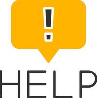 Help Support Message Glyph Two Color vector