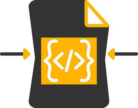 minimizado código bloquear icono glifo dos color vector
