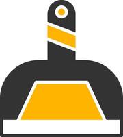 Snap Fit Dustpan Set Glyph Two Color vector