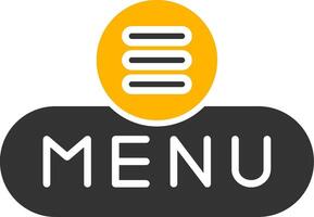 Expand Menu Button Glyph Two Color vector