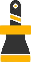 Flat Blade Scraper Glyph Two Color vector