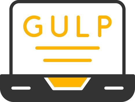 Gulp Task Automation Icon Glyph Two Color vector