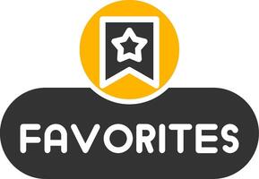 Add to Favorites Button Glyph Two Color vector