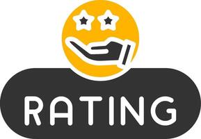 Leave Rating Button Glyph Two Color vector