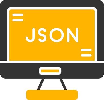 package json File Icon Glyph Two Color vector