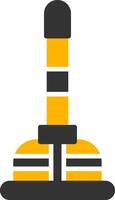 Heavy Duty Rubber Plunger Glyph Two Color vector