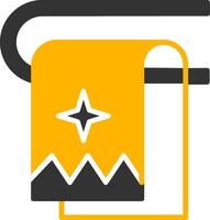 Quick Dry Hand Towels Glyph Two Color vector