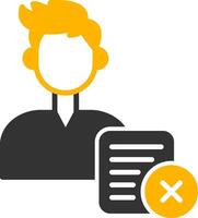 Reject User Request Glyph Two Color vector