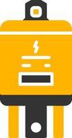 Electrical Circuit Relay Glyph Two Color vector