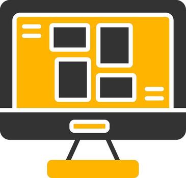 Flexbox Container Structure Glyph Two Color vector