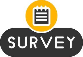 Start Survey Button Glyph Two Color vector